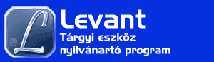 Levant-T�rgyi eszk�z nyil�ntart� program